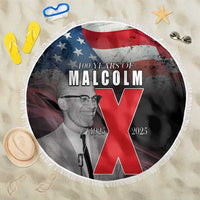 African American El Hajj Malik El Shabazz Beach Blanket 100 Years of Malcolm X