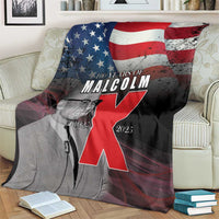 African American El Hajj Malik El Shabazz Blanket 100 Years of Malcolm X