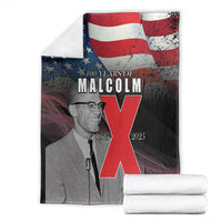 African American El Hajj Malik El Shabazz Blanket 100 Years of Malcolm X