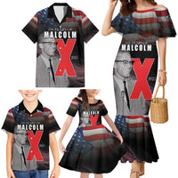 African American El Hajj Malik El Shabazz Family Matching Mermaid Dress and Hawaiian Shirt 100 Years of Malcolm X