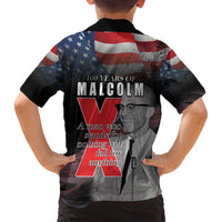 African American El Hajj Malik El Shabazz Family Matching Tank Maxi Dress and Hawaiian Shirt 100 Years of Malcolm X