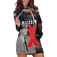 African American El Hajj Malik El Shabazz Hoodie Dress 100 Years of Malcolm X