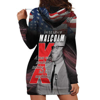 African American El Hajj Malik El Shabazz Hoodie Dress 100 Years of Malcolm X