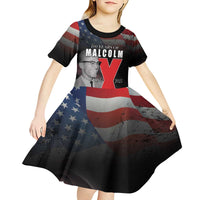 African American El Hajj Malik El Shabazz Kid Short Sleeve Dress 100 Years of Malcolm X