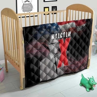 African American El Hajj Malik El Shabazz Quilt 100 Years of Malcolm X