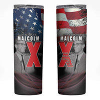 African American El Hajj Malik El Shabazz Skinny Tumbler 100 Years of Malcolm X