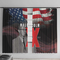 African American El Hajj Malik El Shabazz Window Curtain 100 Years of Malcolm X