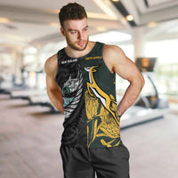 New Zealand and South Africa Rugby Custom Men Tank Top Silver Fern With Springboks