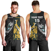 New Zealand and South Africa Rugby Custom Men Tank Top Silver Fern With Springboks