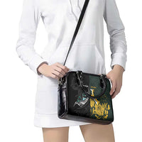 New Zealand and South Africa Rugby Shoulder Handbag Silver Fern With Springboks