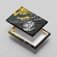 New Zealand and South Africa Rugby Canvas Wall Art Maori Kiwi With Springboks