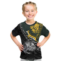 New Zealand and South Africa Rugby Personalised Kid T Shirt Maori Kiwi With Springboks