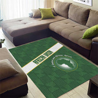 African Union Day Area Rug Emblem With Kente Pattern - Wonder Print Shop