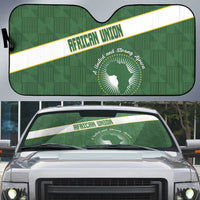 African Union Day Auto Sun Shade Emblem With Kente Pattern - Wonder Print Shop