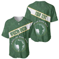 Personalized African Union Day Baseball Jersey Emblem With Kente Pattern - Wonder Print Shop