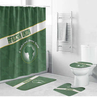 African Union Day Bathroom Set Emblem With Kente Pattern - Wonder Print Shop