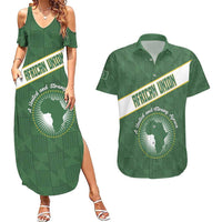Personalized African Union Day Couples Matching Summer Maxi Dress and Hawaiian Shirt Emblem With Kente Pattern - Wonder Print Shop