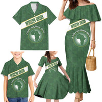 Personalized African Union Day Family Matching Mermaid Dress and Hawaiian Shirt Emblem With Kente Pattern - Wonder Print Shop