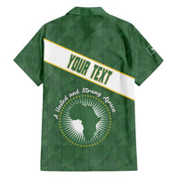 Personalized African Union Day Family Matching Off The Shoulder Long Sleeve Dress and Hawaiian Shirt Emblem With Kente Pattern - Wonder Print Shop