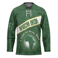 Personalized African Union Day Hockey Jersey Emblem With Kente Pattern - Wonder Print Shop