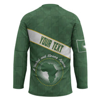 Personalized African Union Day Hockey Jersey Emblem With Kente Pattern - Wonder Print Shop