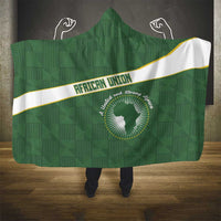 African Union Day Hooded Blanket Emblem With Kente Pattern - Wonder Print Shop