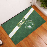 African Union Day Rubber Doormat Emblem With Kente Pattern - Wonder Print Shop
