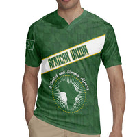 Personalized African Union Day Rugby Jersey Emblem With Kente Pattern - Wonder Print Shop