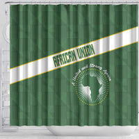 African Union Day Shower Curtain Emblem With Kente Pattern - Wonder Print Shop