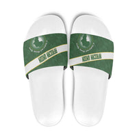 African Union Day Slide Sandals Emblem With Kente Pattern - Wonder Print Shop