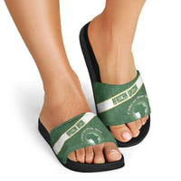 African Union Day Slide Sandals Emblem With Kente Pattern - Wonder Print Shop