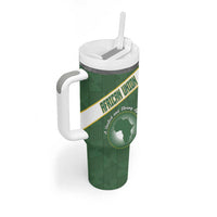 Personalized African Union Day Tumbler With Handle Emblem With Kente Pattern - Wonder Print Shop
