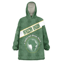 Personalized African Union Day Wearable Blanket Hoodie Emblem With Kente Pattern - Wonder Print Shop