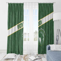 African Union Day Window Curtain Emblem With Kente Pattern - Wonder Print Shop
