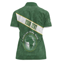 Personalized African Union Day Women Polo Shirt Emblem With Kente Pattern - Wonder Print Shop