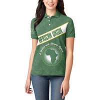 Personalized African Union Day Women Polo Shirt Emblem With Kente Pattern - Wonder Print Shop