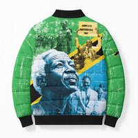 Happy Tanzania Nyerere Day Bomber Puffer Jacket One Nation - One People - Wonder Print Shop