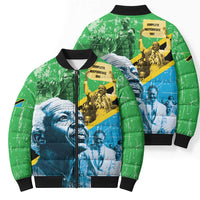 Happy Tanzania Nyerere Day Bomber Puffer Jacket One Nation - One People - Wonder Print Shop