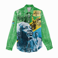 Happy Tanzania Nyerere Day Women Casual Shirt One Nation - One People - Wonder Print Shop