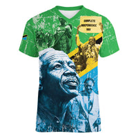 Happy Tanzania Nyerere Day Women V-Neck T-Shirt One Nation - One People - Wonder Print Shop