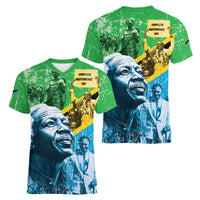 Happy Tanzania Nyerere Day Women V-Neck T-Shirt One Nation - One People - Wonder Print Shop