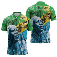 Happy Tanzania Nyerere Day Zipper Polo Shirt One Nation - One People - Wonder Print Shop