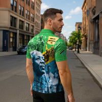 Happy Tanzania Nyerere Day Zipper Polo Shirt One Nation - One People - Wonder Print Shop