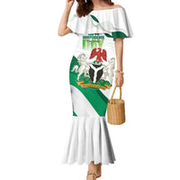 Personalized Nigeria Independence Day Family Matching Mermaid Dress and Hawaiian Shirt Unity and Faith Peace and Progress - Wonder Print Shop