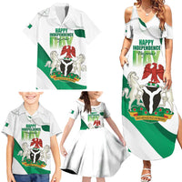 Personalized Nigeria Independence Day Family Matching Summer Maxi Dress and Hawaiian Shirt Unity and Faith Peace and Progress - Wonder Print Shop