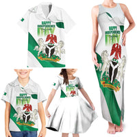 Personalized Nigeria Independence Day Family Matching Tank Maxi Dress and Hawaiian Shirt Unity and Faith Peace and Progress - Wonder Print Shop