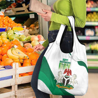 Nigeria Independence Day Grocery Bag Unity and Faith Peace and Progress - Wonder Print Shop