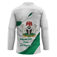 Personalized Nigeria Independence Day Hockey Jersey Unity and Faith Peace and Progress - Wonder Print Shop