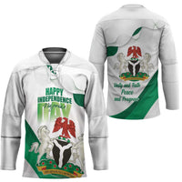 Personalized Nigeria Independence Day Hockey Jersey Unity and Faith Peace and Progress - Wonder Print Shop