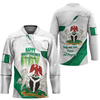 Personalized Nigeria Independence Day Hockey Jersey Unity and Faith Peace and Progress - Wonder Print Shop